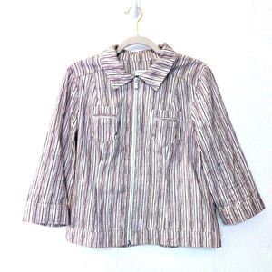Christopher & Banks Striped Jacket Size Medium